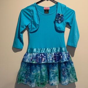 SQZ girls blue dress